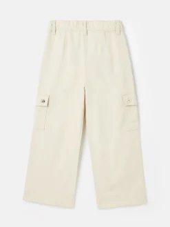 Georgia Beige Cargo Wide Leg Trousers<Joules Clearance