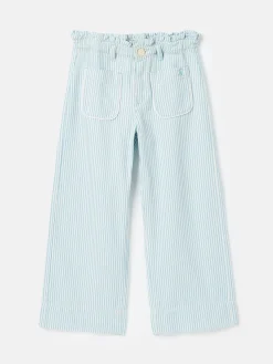 Georgia Blue Striped Wide Leg Trousers<Joules New
