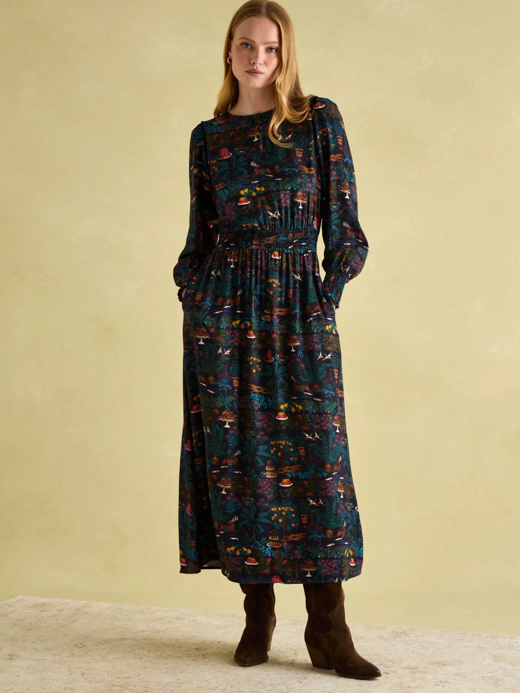 Georgina Elasticated Waist Maxi Dress<Joules Hot