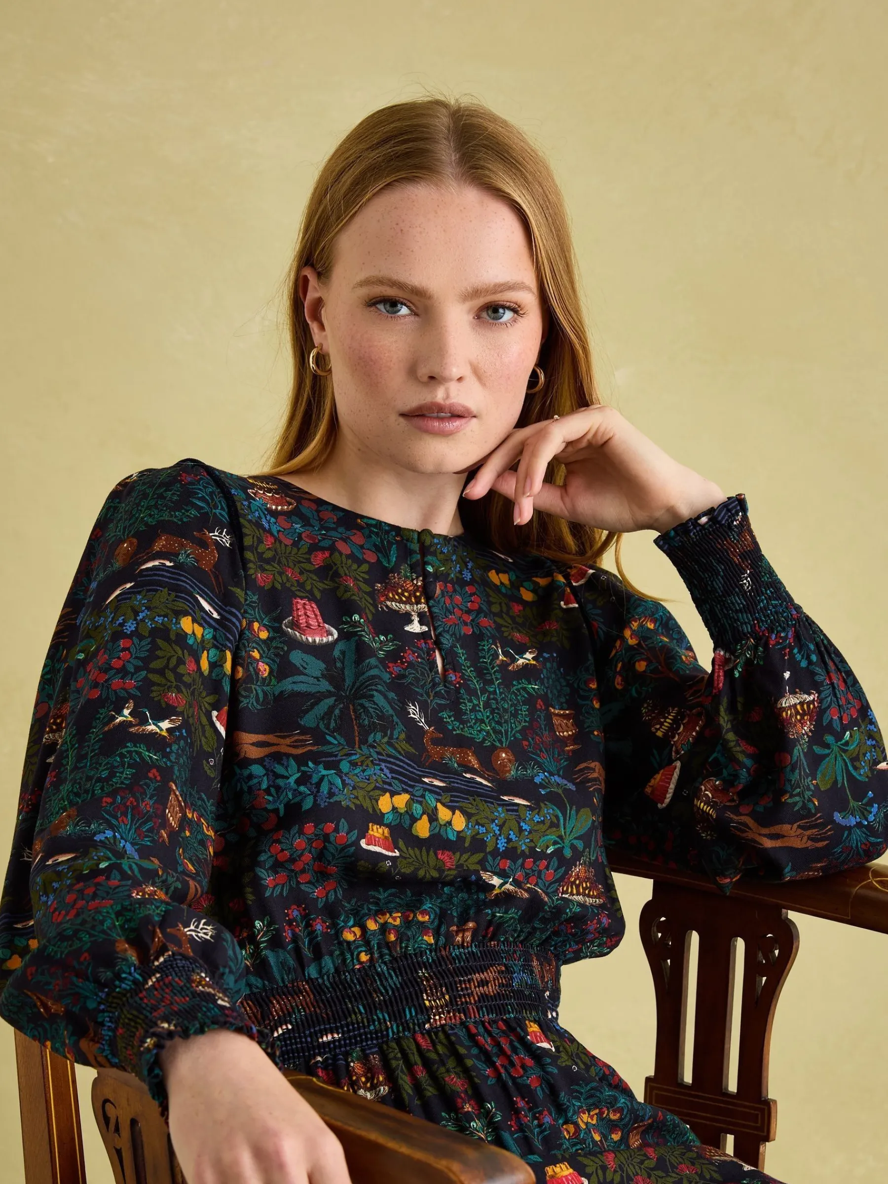 Georgina Elasticated Waist Maxi Dress<Joules Hot
