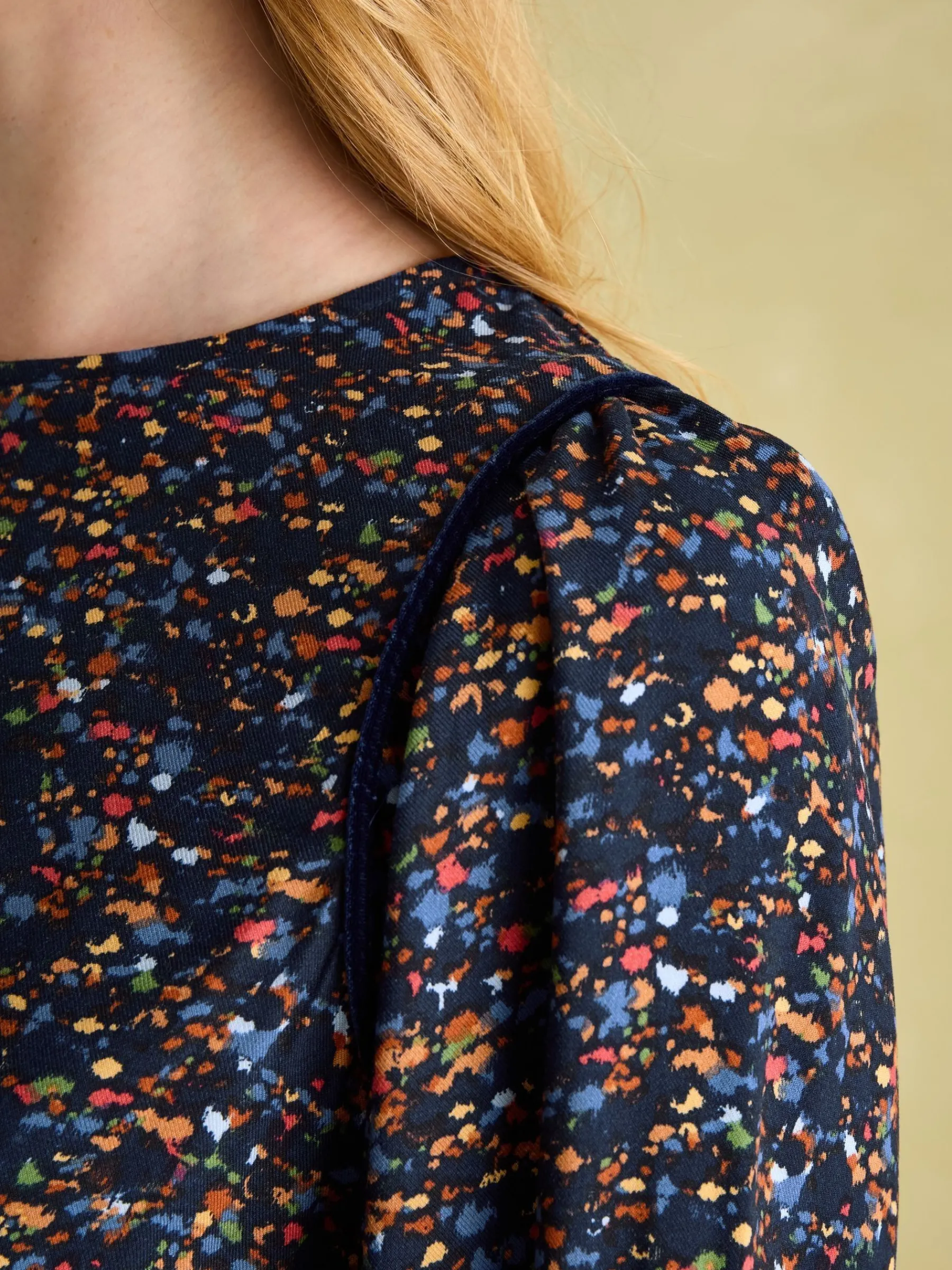 Georgina Navy Multi Elasticated Waist Maxi Dress<Joules Clearance