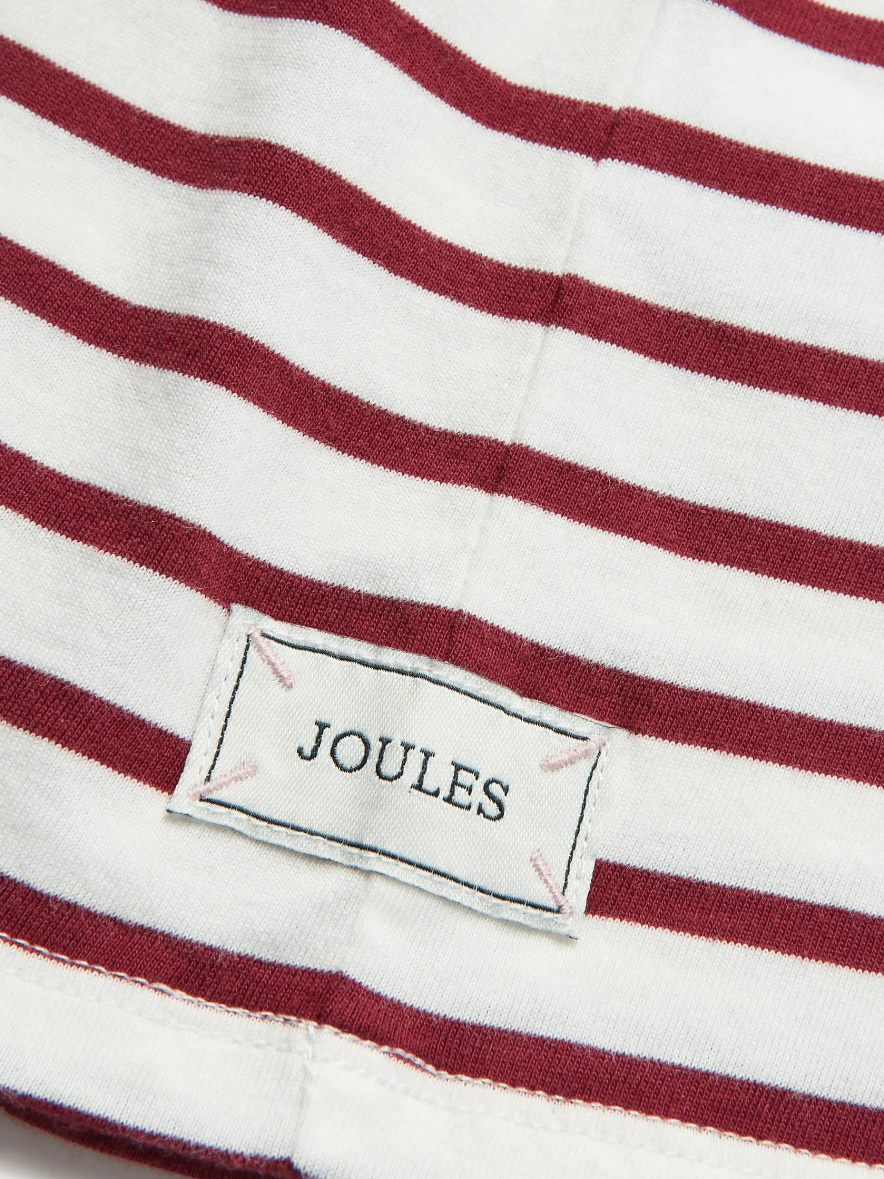 Girls' Ava Berry Red Stripe Artwork T-Shirt<Joules Clearance