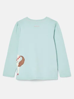 Girls' Ava Mint Green Artwork T-Shirt<Joules Best