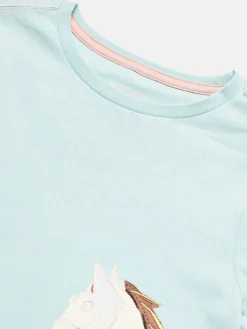 Girls' Ava Mint Green Artwork T-Shirt<Joules Best