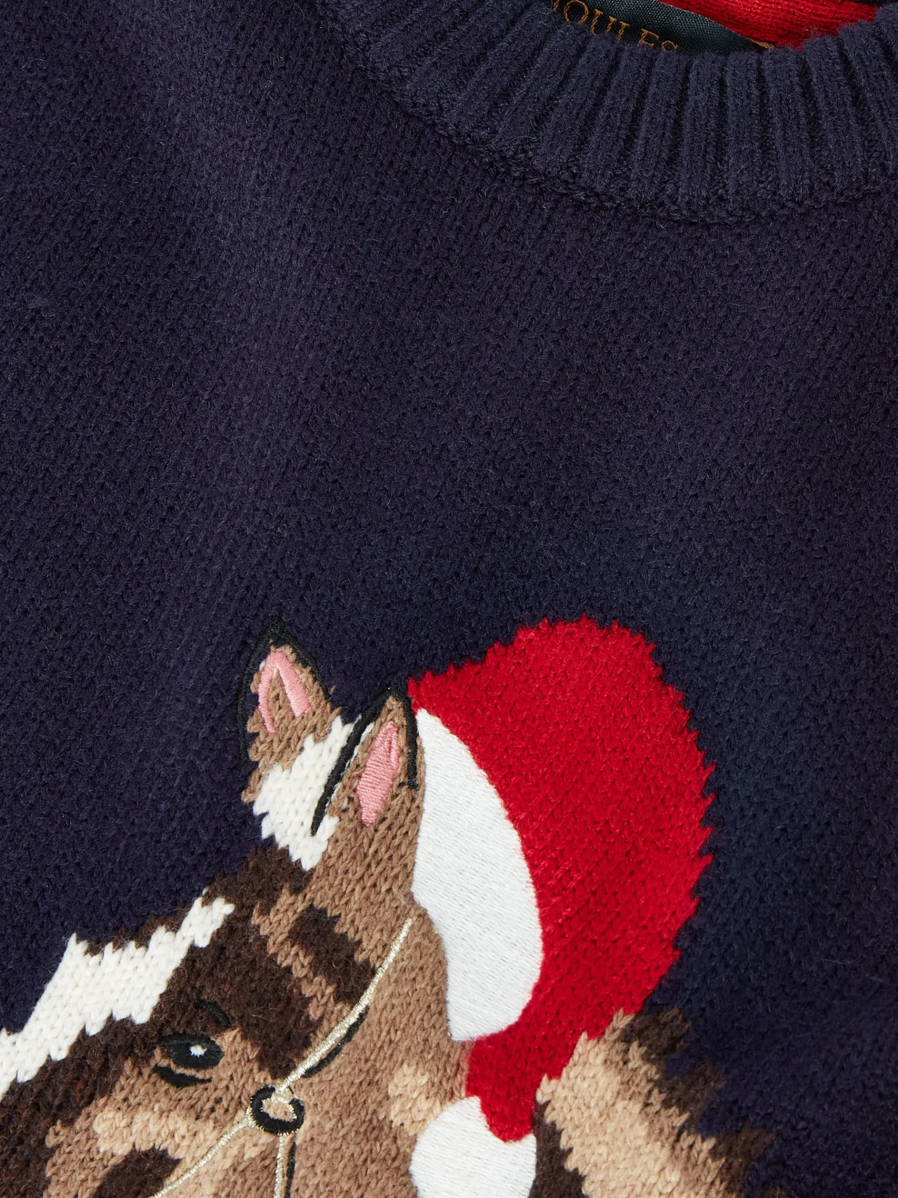 Girls' Cracking Navy Blue Intarsia Artwork Jumper<Joules Sale