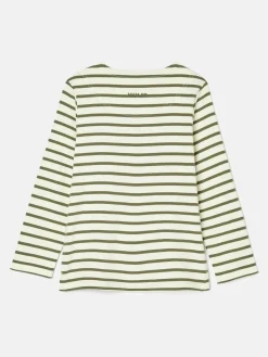 Girls' Harbour Khaki Green Long Sleeve Top<Joules Sale