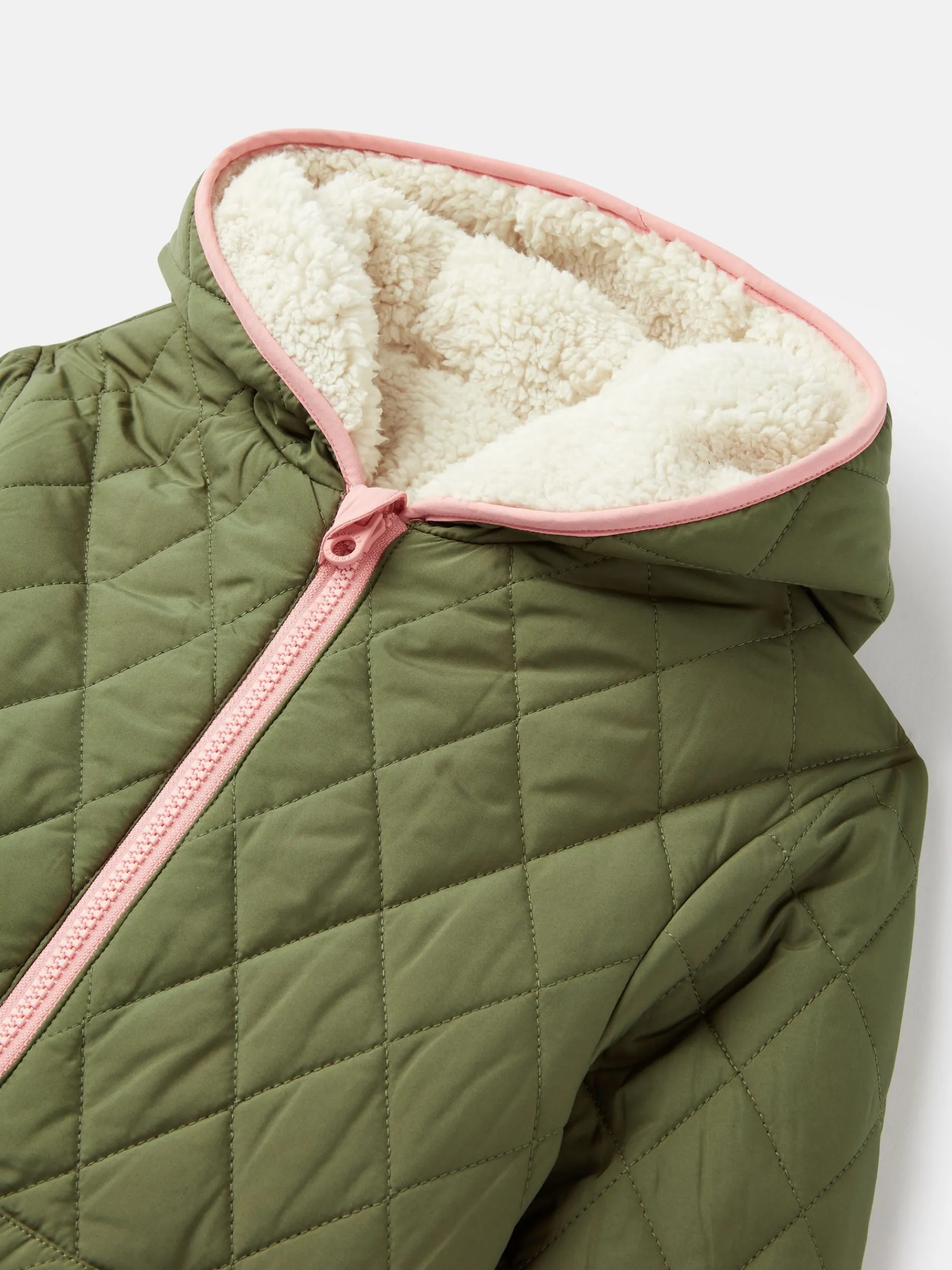 Girls' Kali Fleece Lined Reversible Quilted Jacket<Joules Hot