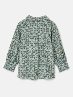 Girls' Liliana Blue Ditsy Pop Over Blouse<Joules Clearance