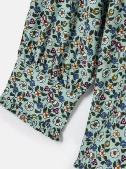 Girls' Liliana Blue Ditsy Pop Over Blouse<Joules Clearance