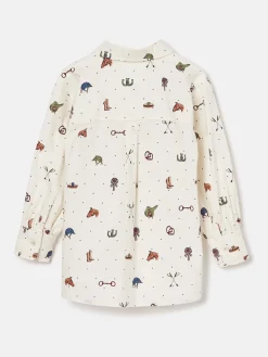 Girls' Liliana Cream Print Pop Over Blouse<Joules Sale