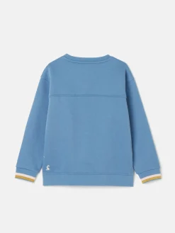 Girls' Mackenzie Blue Rabbit Embroidered Artwork Crew Neck Sweatshirt<Joules New