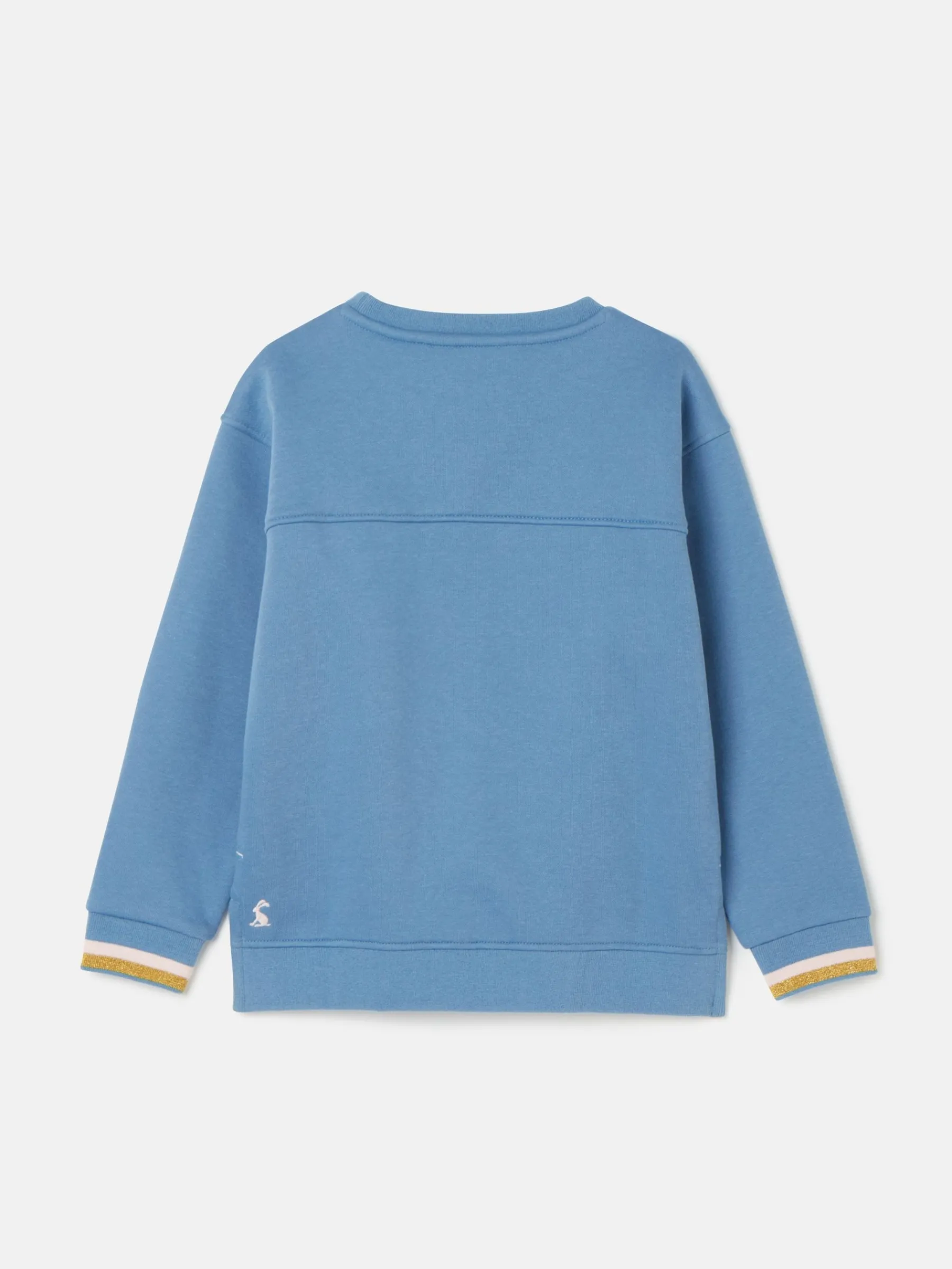 Girls' Mackenzie Blue Rabbit Embroidered Artwork Crew Neck Sweatshirt<Joules New