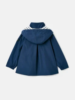 Girls' Meadow Navy Blue Lightweight Waterproof Raincoat With Hood<Joules Online