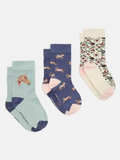 Girls' Neat Feet 3 Pack Socks<Joules Discount