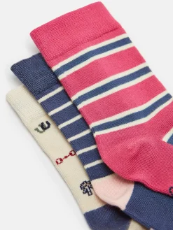Girls' Neat Feet 3 Pack Socks<Joules Online