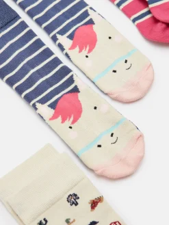 Girls' Neat Feet 3 Pack Socks<Joules Online
