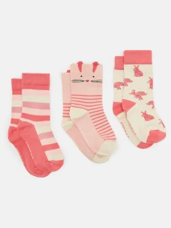 Girls' Neat Feet 3 Pack Socks<Joules Best