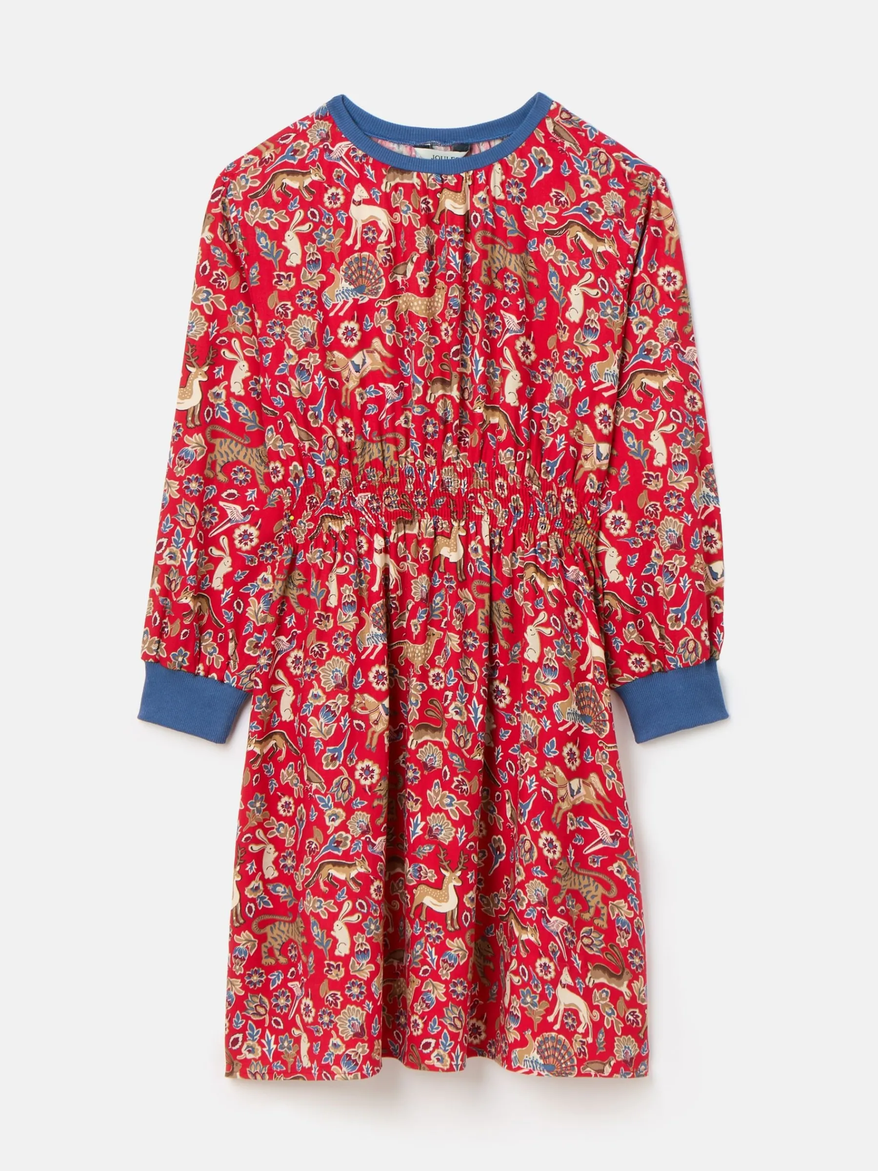 Girls' Odelia Red Animals Printed Dress<Joules Best