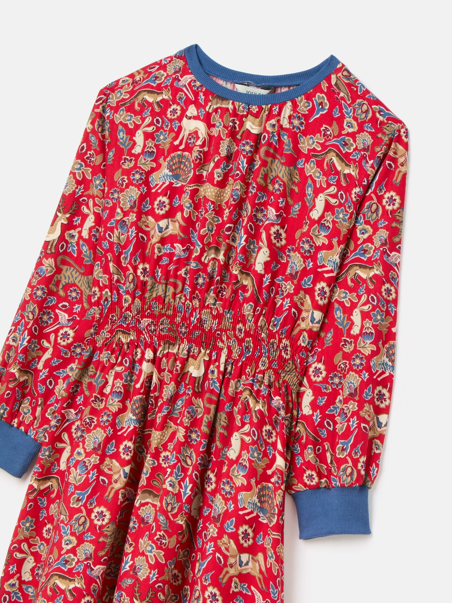 Girls' Odelia Red Animals Printed Dress<Joules Best