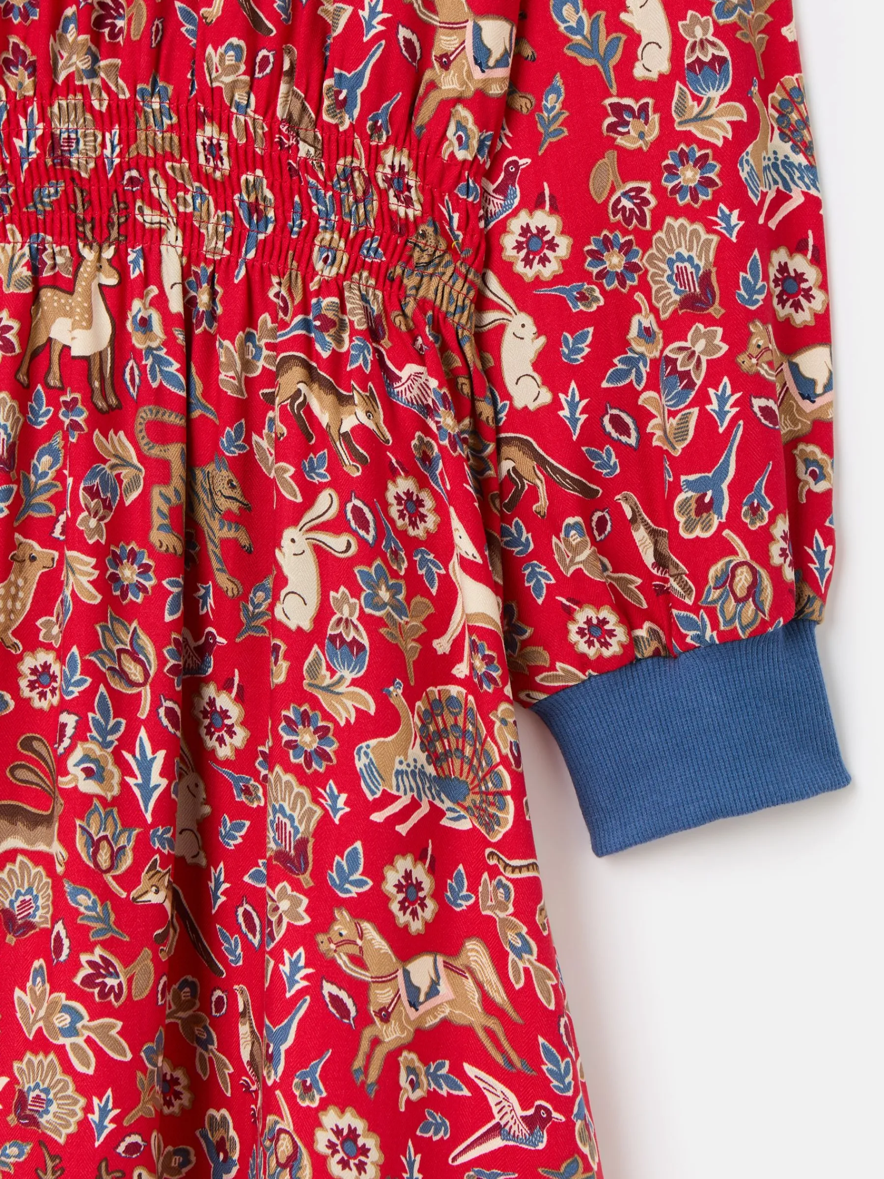 Girls' Odelia Red Animals Printed Dress<Joules Best