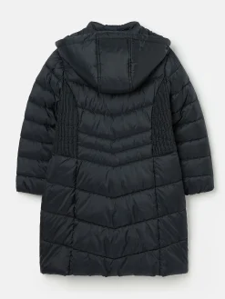 Girls' Pembury Navy Blue Showerproof Padded Coat with Hood<Joules Discount