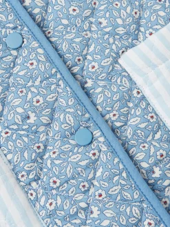 Girls' Raye Blue Floral Reversible Print Quilted Gilet<Joules Sale
