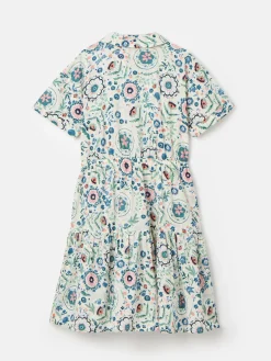 Girls' Summer Pink / Green Textured Shirt Dress<Joules Clearance
