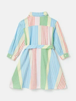 Girls' Summertime Multi Stripe Woven Shirt Dress<Joules Clearance