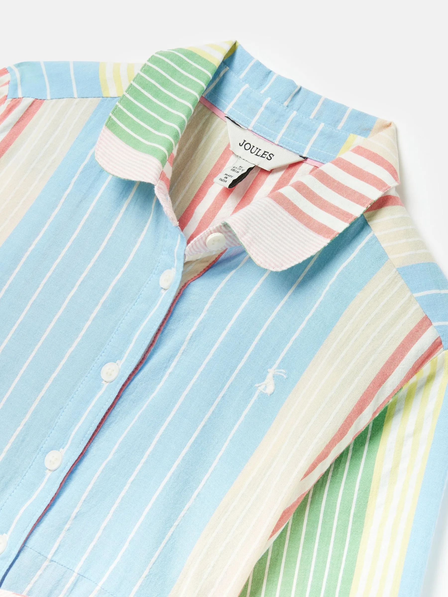 Girls' Summertime Multi Stripe Woven Shirt Dress<Joules Clearance