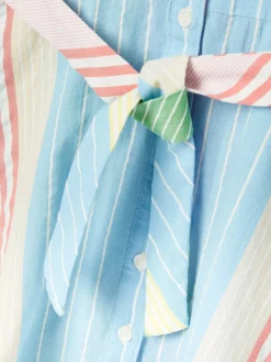 Girls' Summertime Multi Stripe Woven Shirt Dress<Joules Clearance