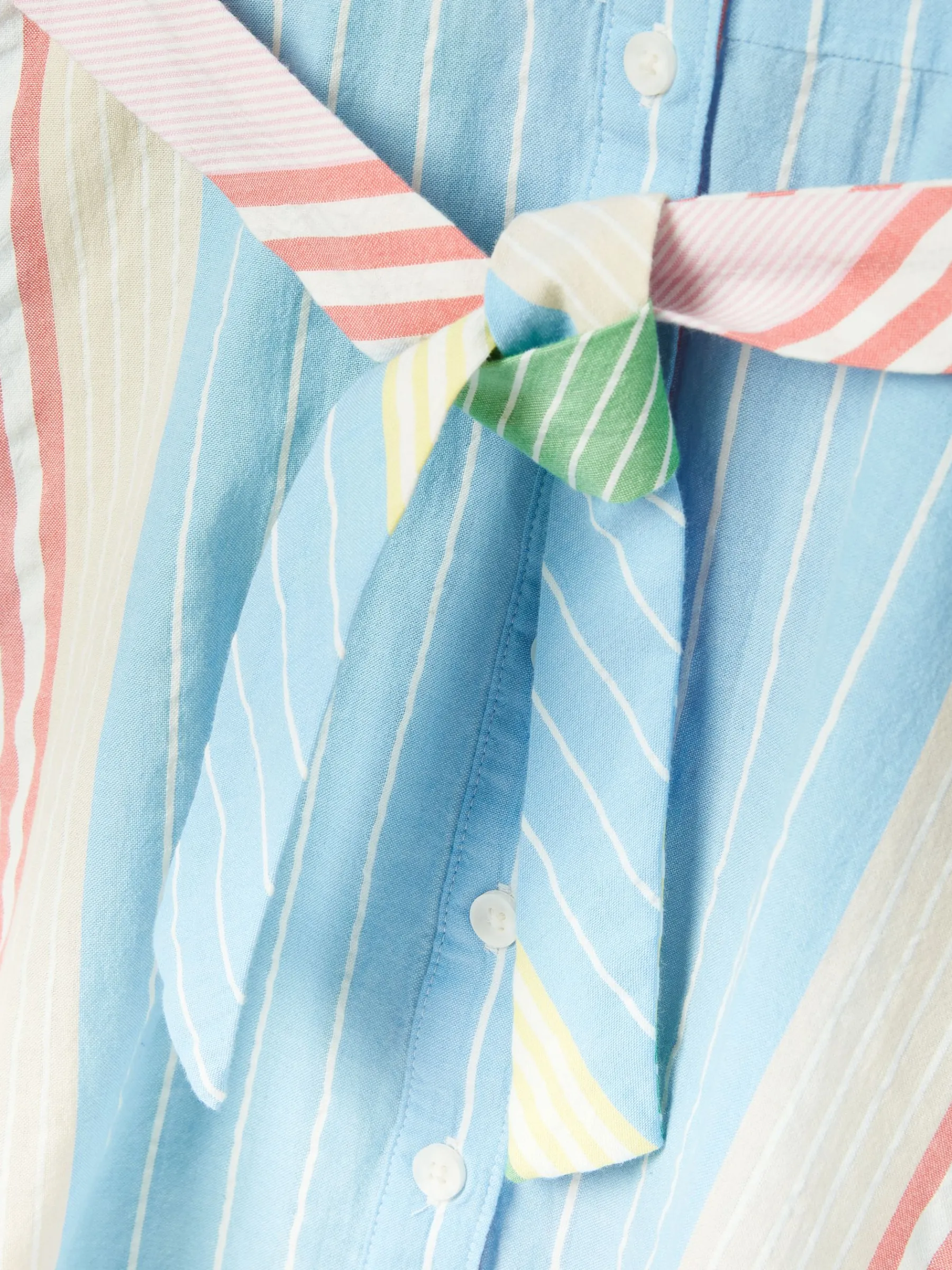 Girls' Summertime Multi Stripe Woven Shirt Dress<Joules Clearance