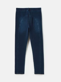 Girls' Trot Denim Dark Wash Jersey Denim Jodphur-Style Leggings<Joules Discount