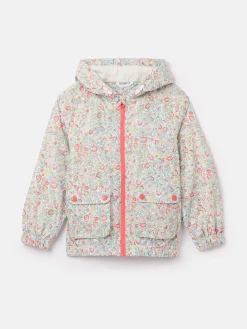 Girls' Windbreaker Multi Floral Waterproof Raincoat<Joules Online