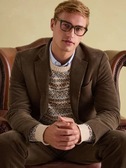 Corduroy Slim Fit Suit Jacket<Joules New