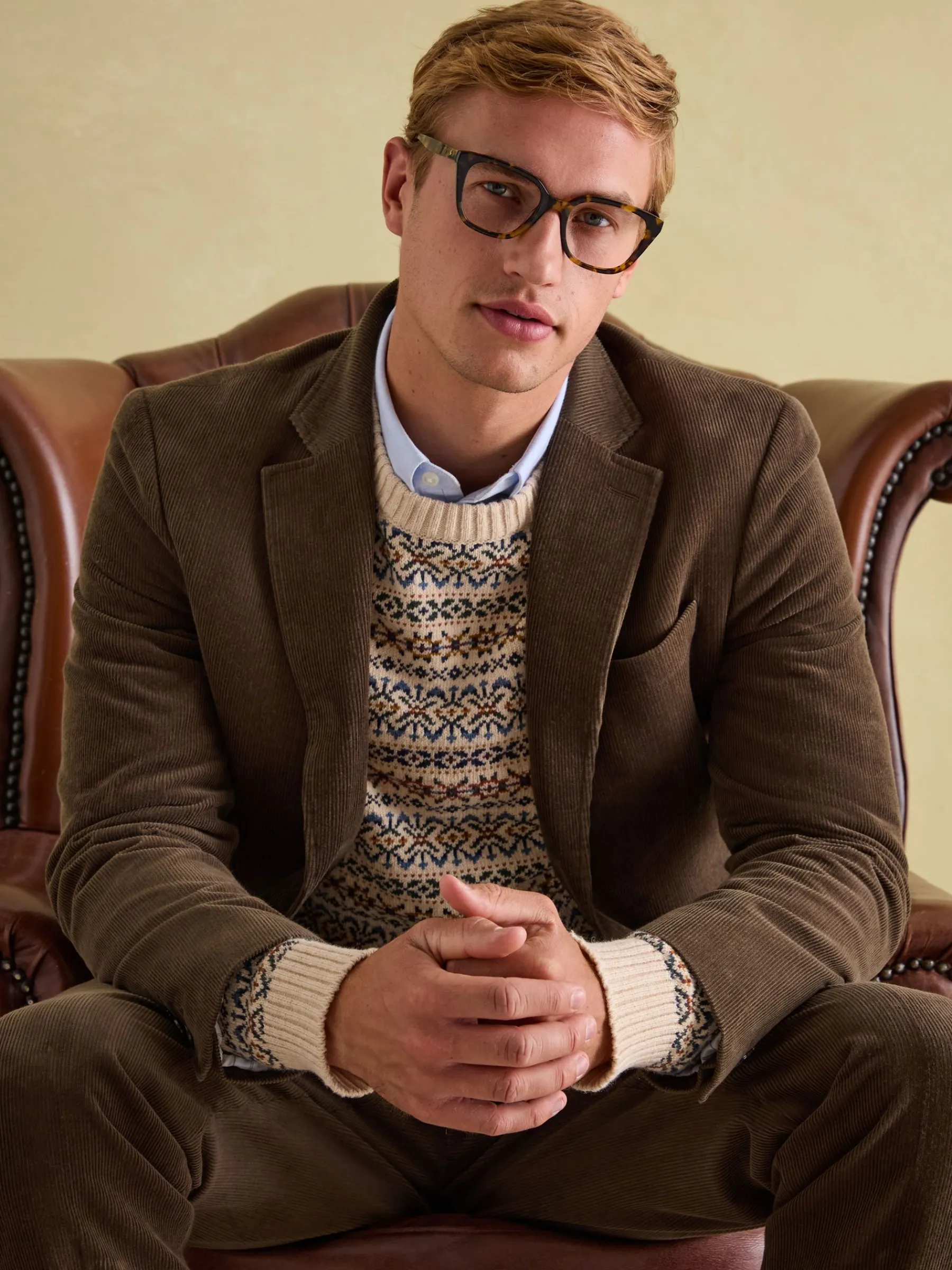 Corduroy Slim Fit Suit Jacket<Joules New
