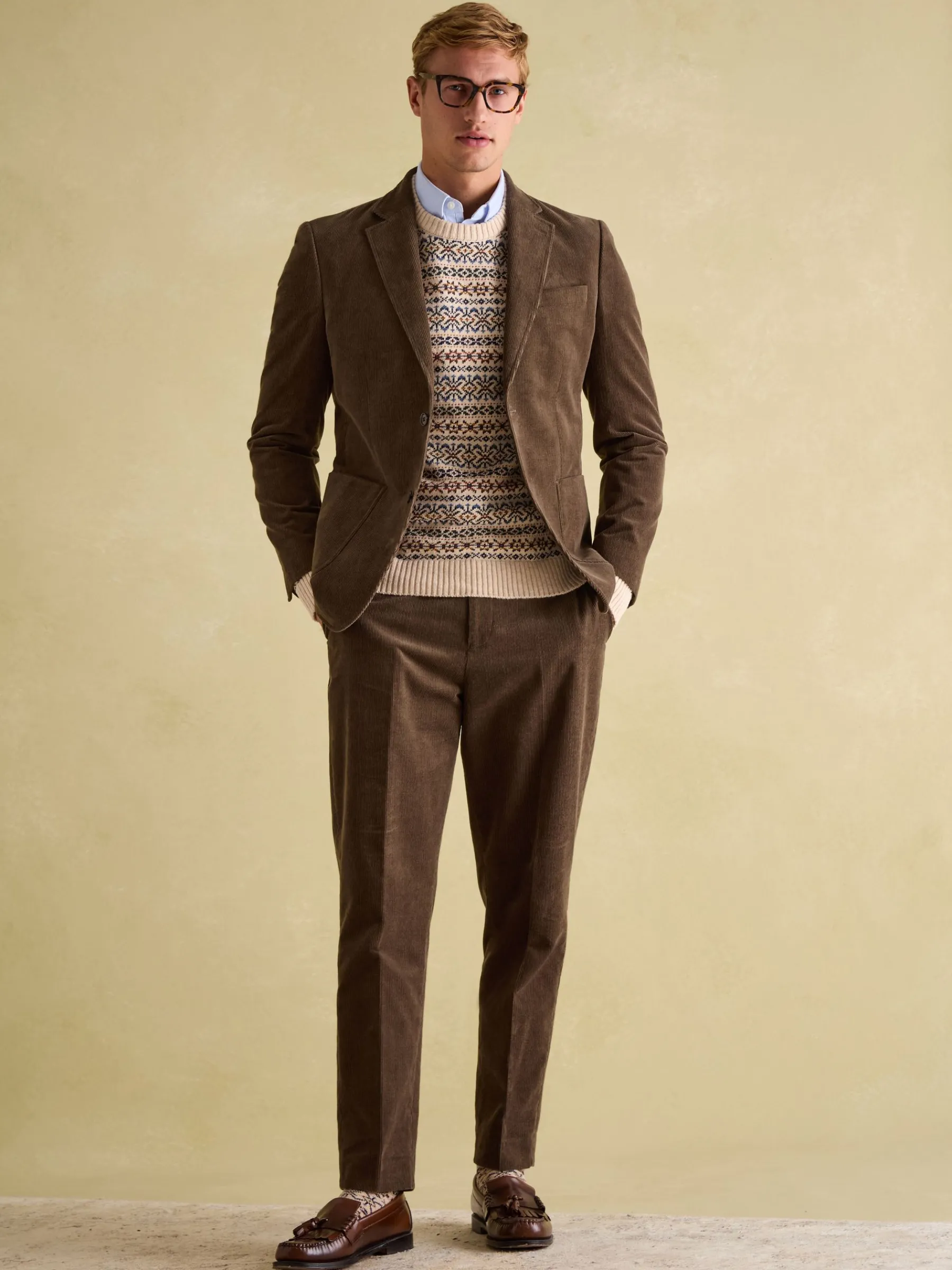 Corduroy Slim Fit Suit Trousers<Joules Hot