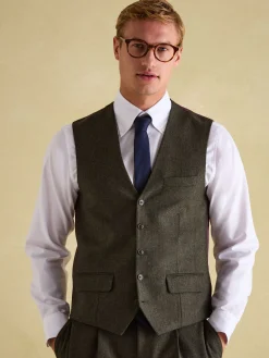 Slim Fit Texture Suit Waistcoat<Joules Best