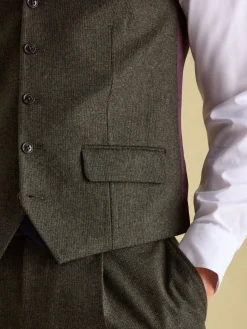 Slim Fit Texture Suit Waistcoat<Joules Best