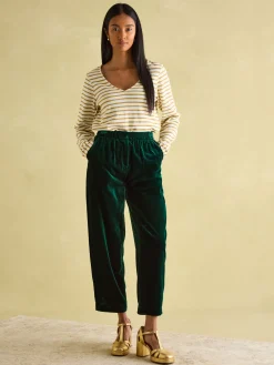Velvet Straight Leg Trousers<Joules New