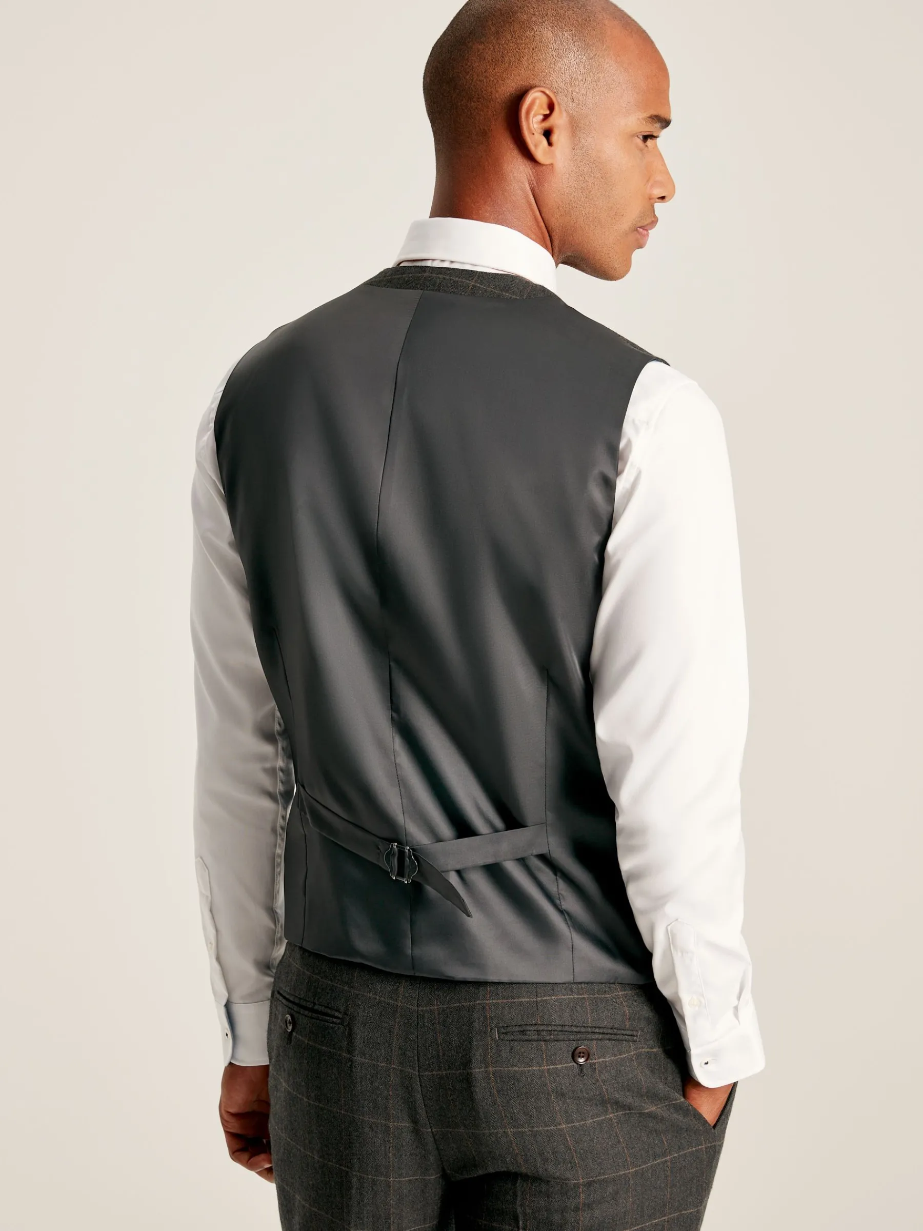 Window Pane Check Suit Waistcoat<Joules New