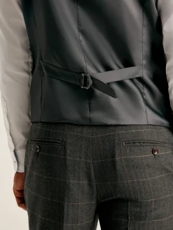 Window Pane Check Suit Waistcoat<Joules New