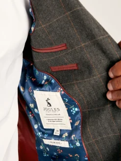 Window Pane Check Slim Fit Suit Jacket<Joules