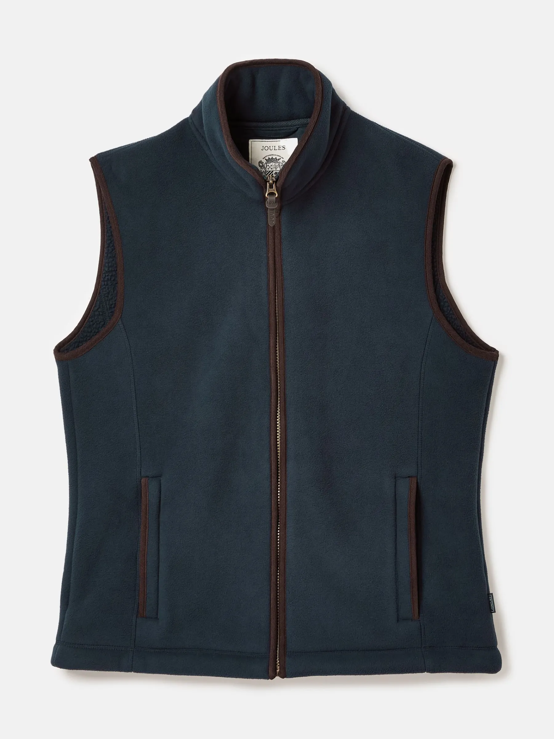 Greenfield Navy Blue Full Zip Fleece Gilet<Joules Hot
