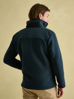 Greenfield Navy Blue Full Zip Fleece Jacket<Joules Best