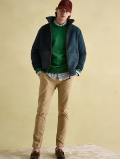 Greenfield Navy Blue Full Zip Fleece Jacket<Joules Best