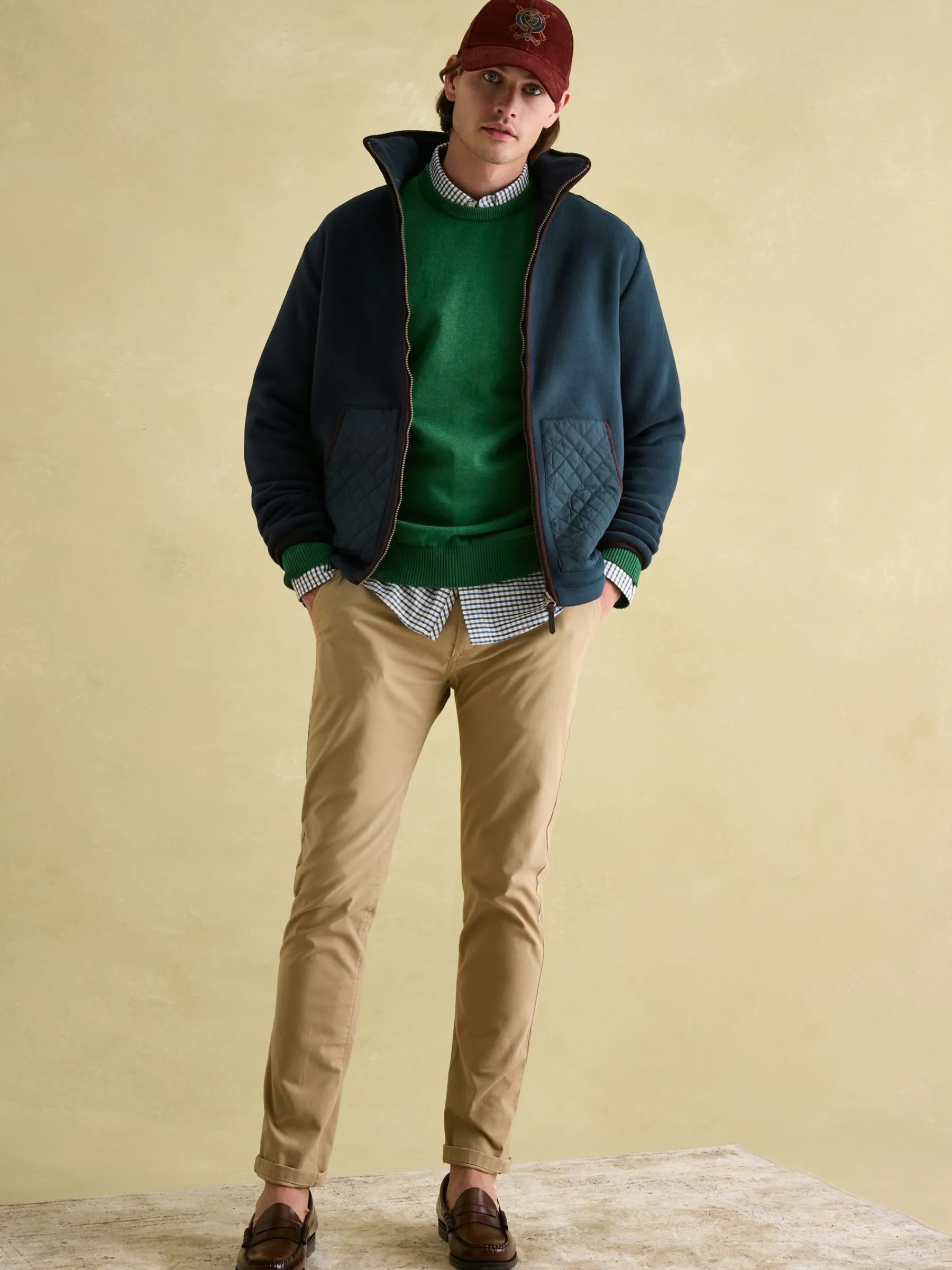 Greenfield Navy Blue Full Zip Fleece Jacket<Joules Best