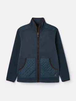 Greenfield Navy Blue Full Zip Fleece Jacket<Joules Best