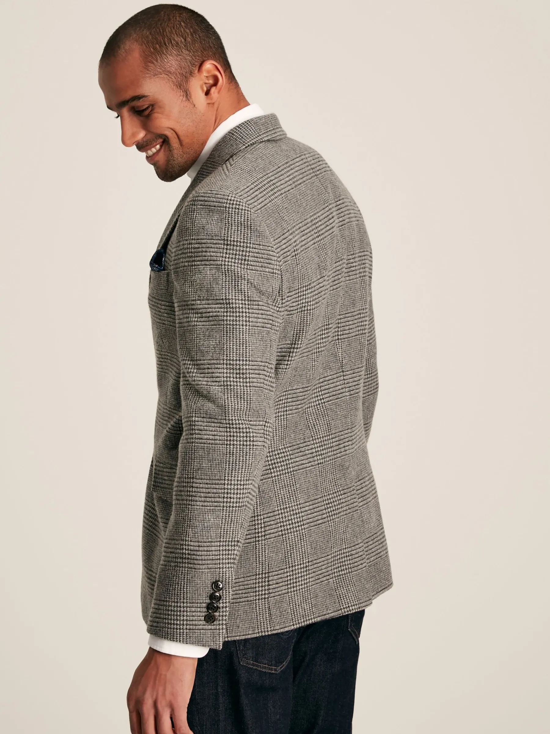 Prince of Wales Check Slim Fit Blazer<Joules Clearance