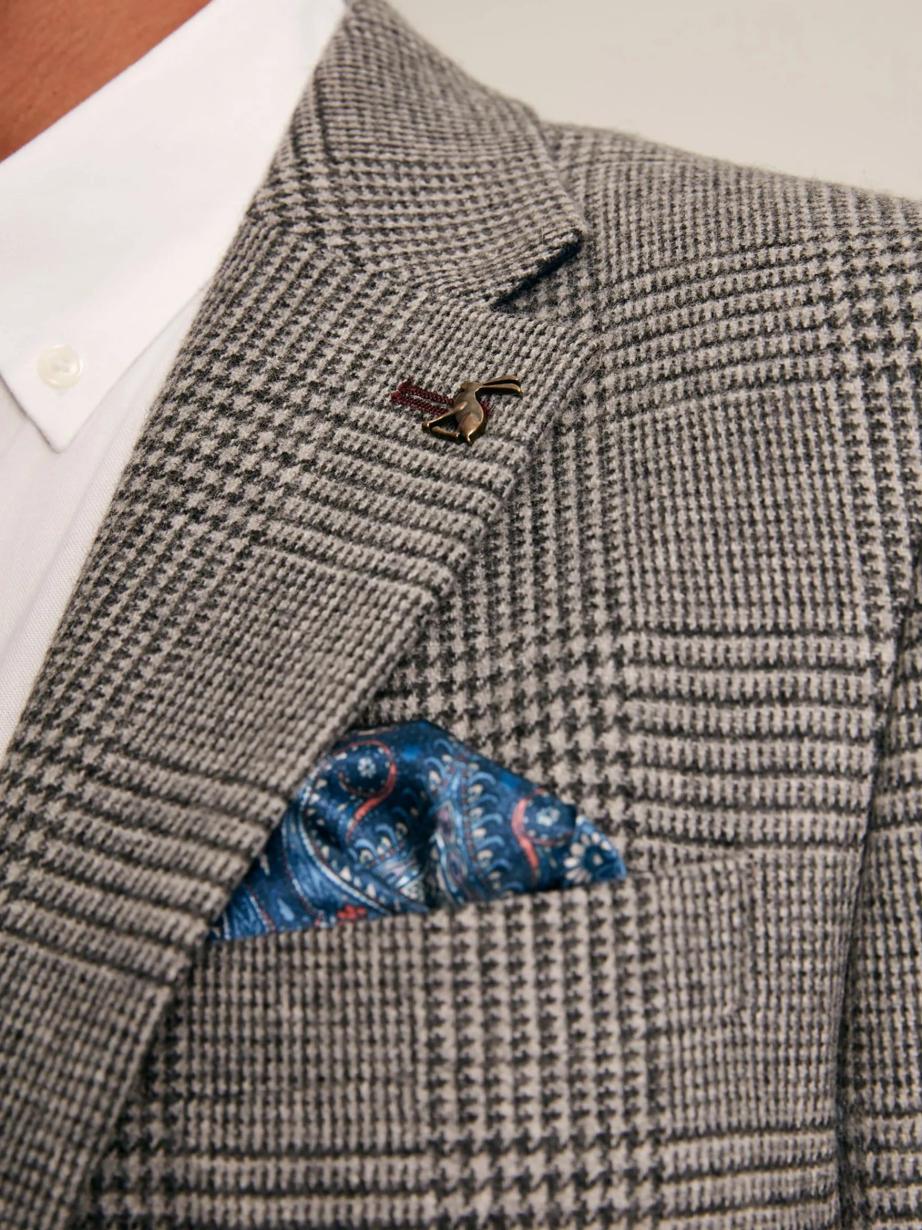 Prince of Wales Check Slim Fit Blazer<Joules Clearance