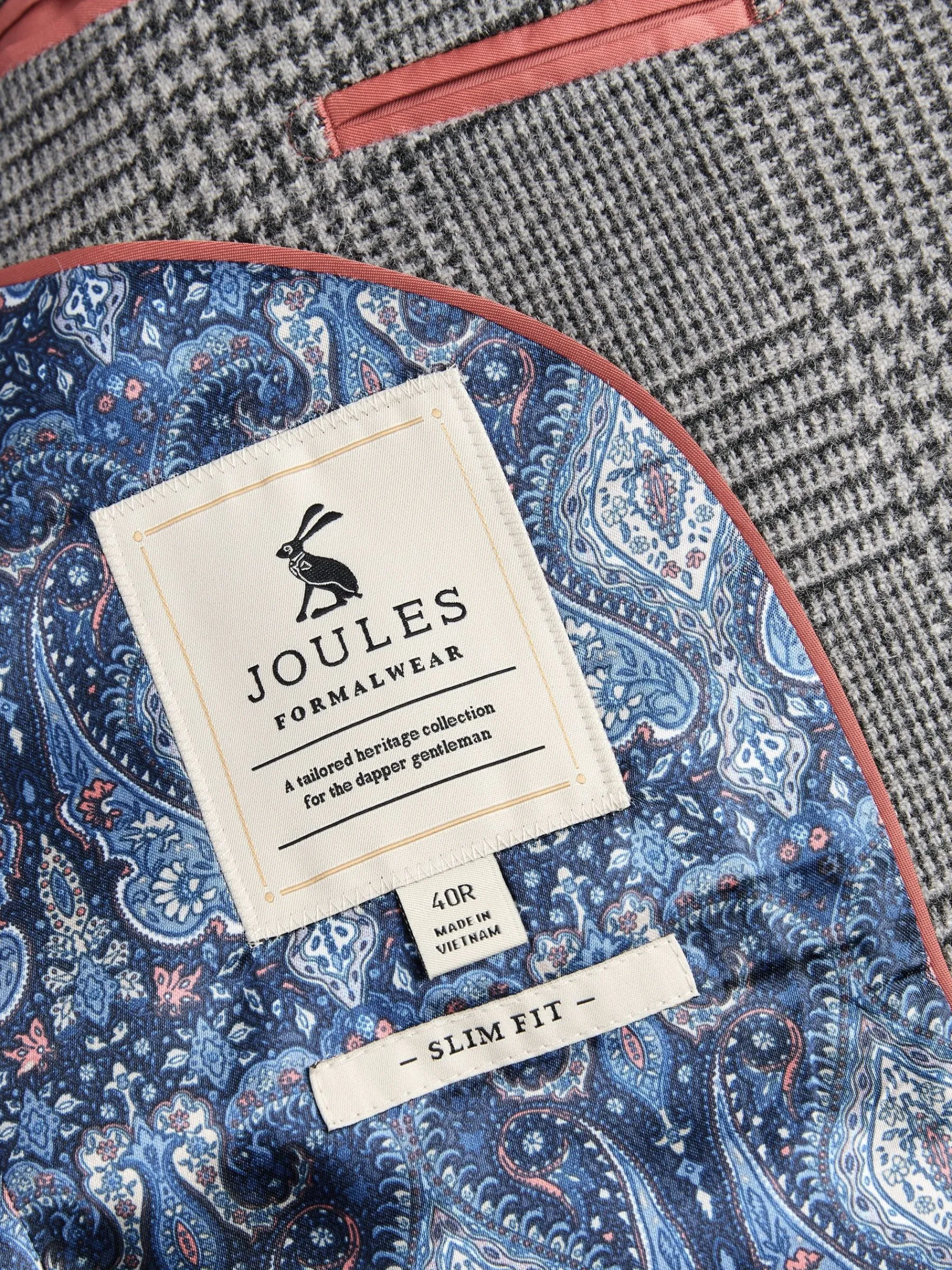 Prince of Wales Check Slim Fit Blazer<Joules Clearance